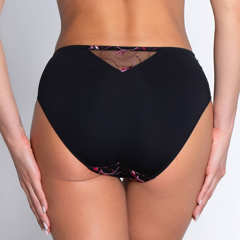Calcinha cintura alta Floraison Passion Safran Rose