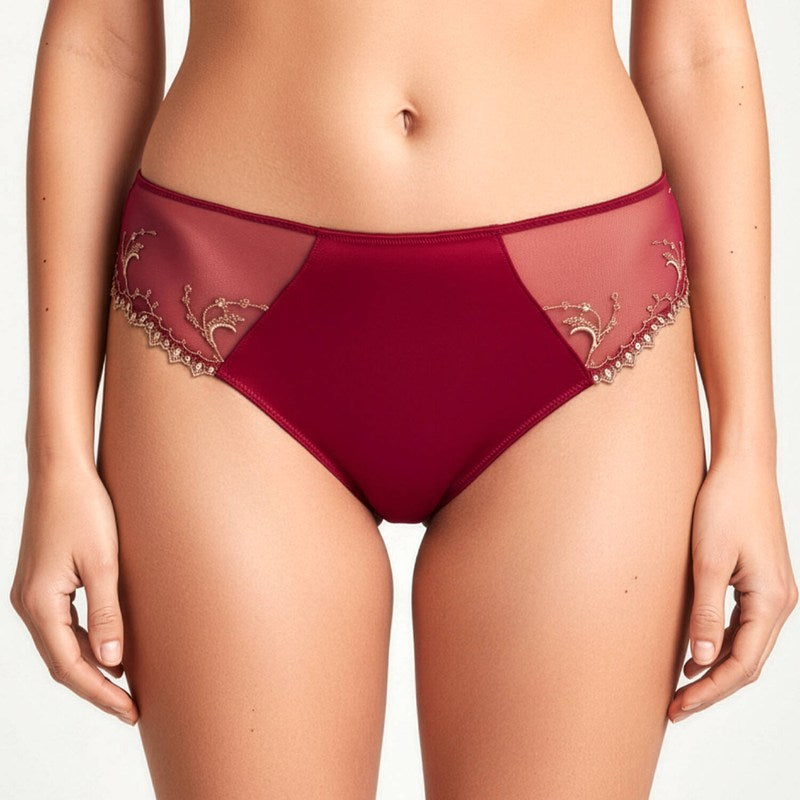 Calcinha Cueca chique Éblouissante Icône Or Rubis