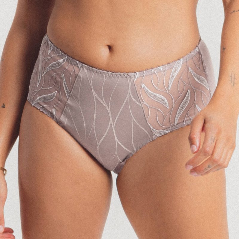 Calcinha cintura alta Julia Taupe