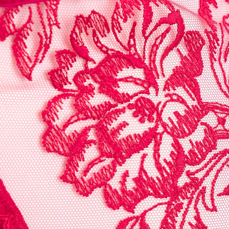 Calcinha cintura alta Romance Cranberry