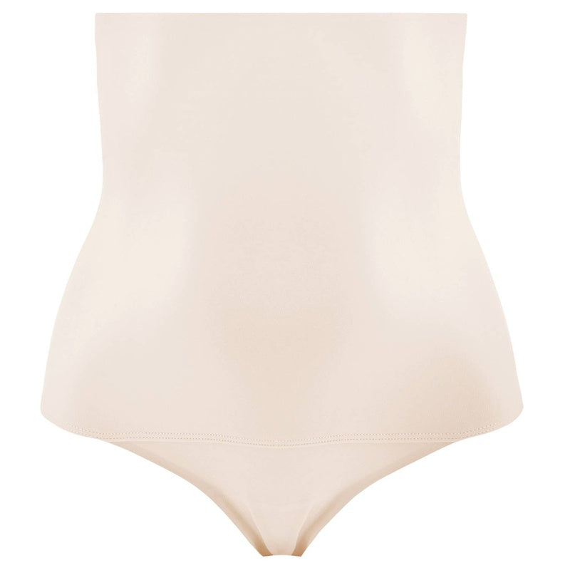 Calcinha Fio Dental modeladora de cintura alta extra alta Comfy Curves Nude