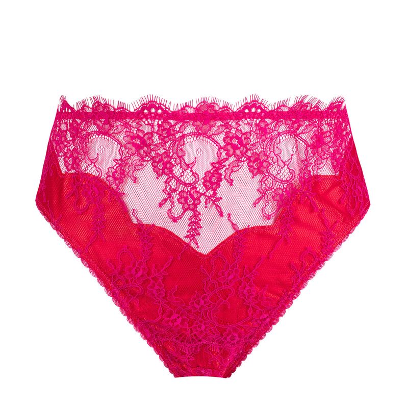 Calcinha de Renda cintura alta Zsa Zsa Magenta