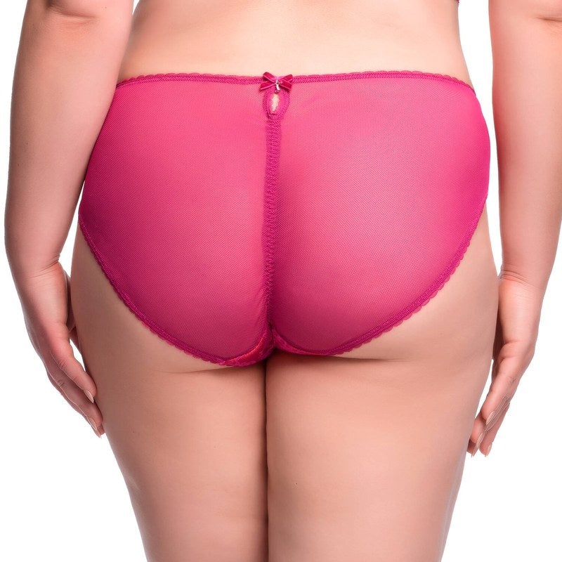 Calcinha de Renda cintura alta Zsa Zsa Magenta