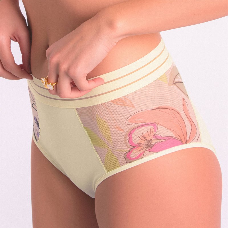 Calcinha cintura alta Nufit Garden Nighty Garden