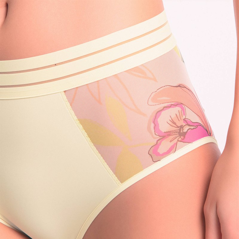 Calcinha cintura alta Nufit Garden Nighty Garden