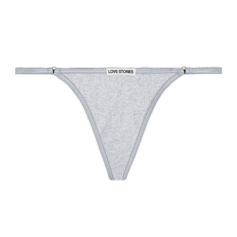 Calcinha Fio Dental de algodão Carole Wild e Soft Grey