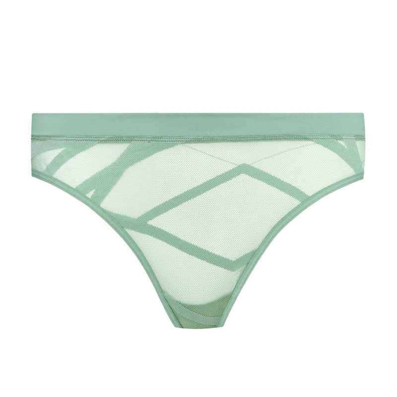 Calcinha Breve O Ilusionista Transparente Verde Claro