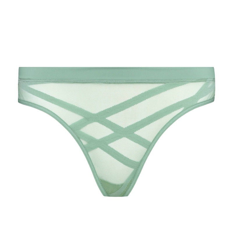 Calcinha Fio Dental The Illusionist Transparente Verde Claro
