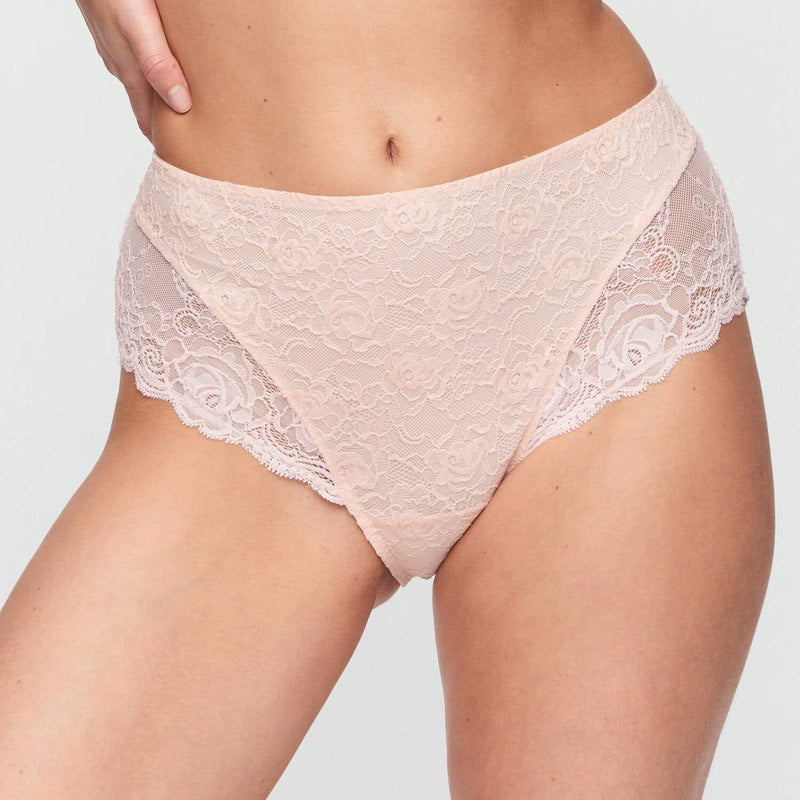 Calcinha de Renda cintura alta Cyrile Crystal Pink