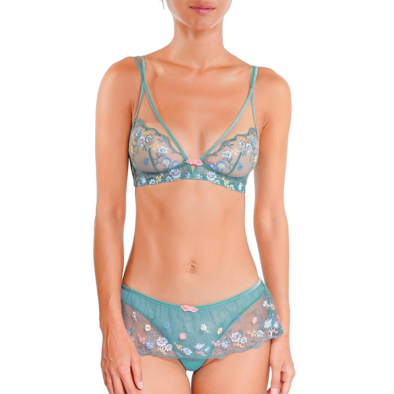 Calcinha Fio Dental Poesie Floral Céu