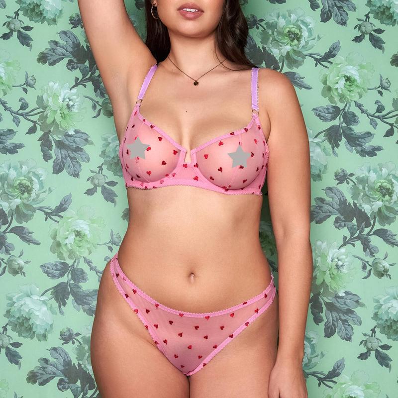 Calcinha Fio Dental Priya Coração Flamingo