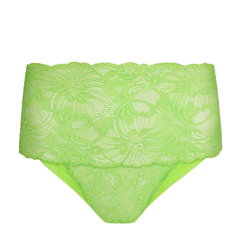 Calcinha de Renda cintura alta Shavonne verde brilhante
