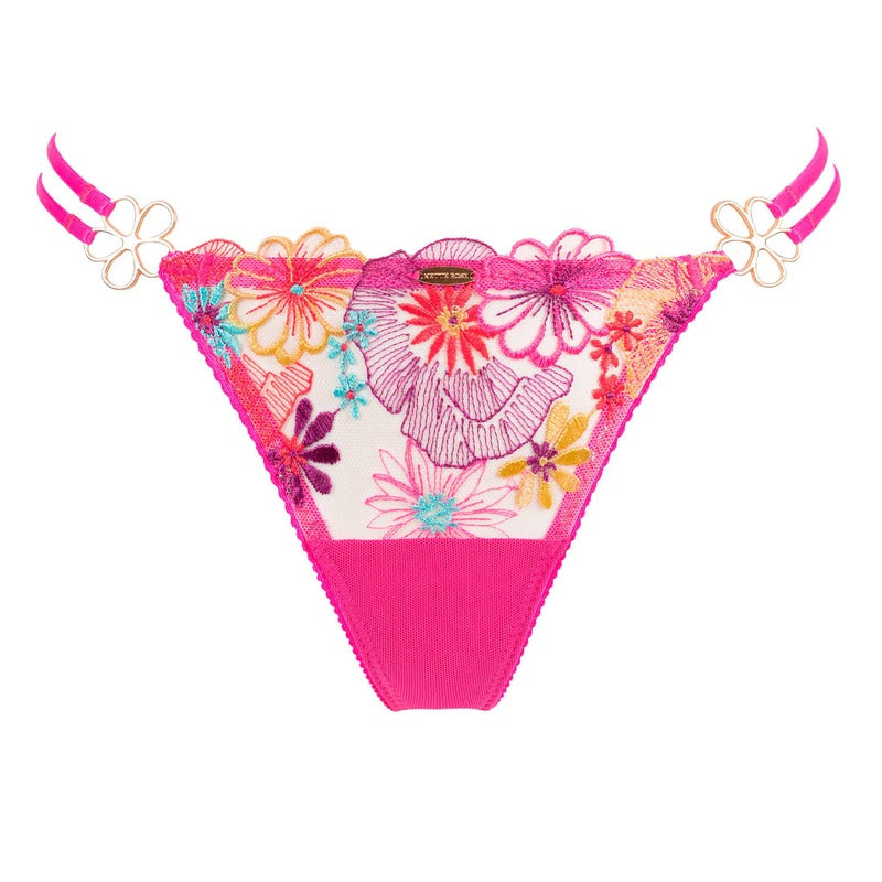 Calcinha Fio Dental Fio Dental Zandi choque multicolorida