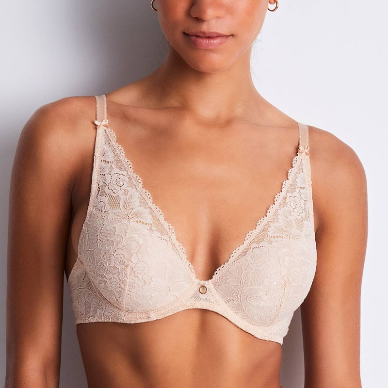 Sutiã Push-Up de Renda Rosessence Care Nude dEté