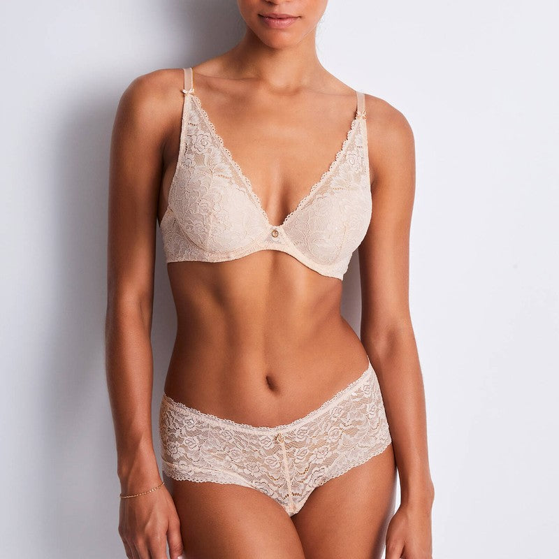 Sutiã Push-Up de Renda Rosessence Care Nude dEté