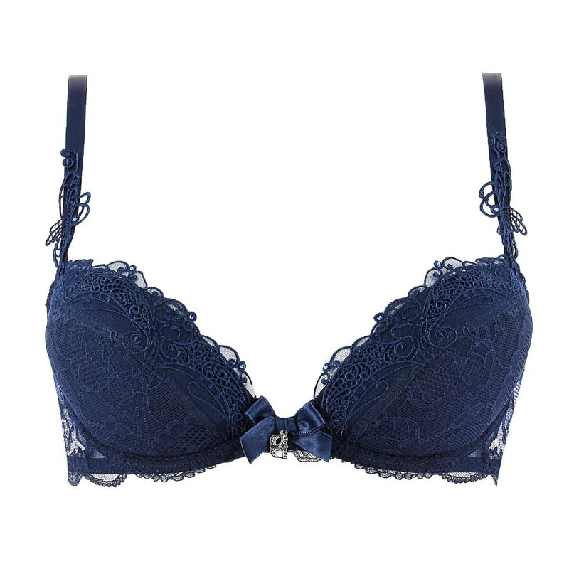 Sutiã Push-Up de Renda Soir de Venise Bleu Venise