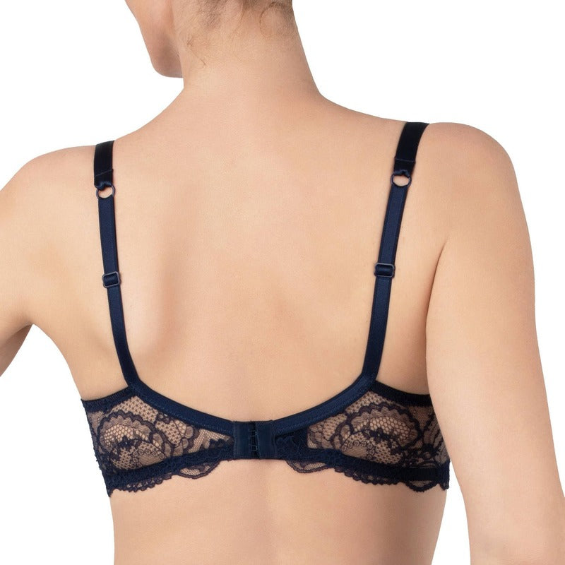 Sutiã Push-Up de Renda Soir de Venise Bleu Venise