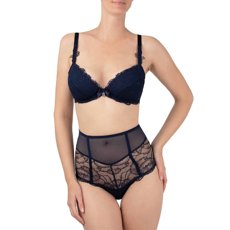 Sutiã Push-Up de Renda Soir de Venise Bleu Venise