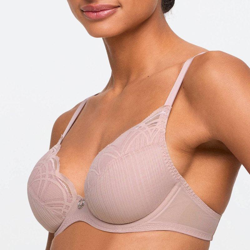 Sutiã Push-Up em Renda Cathia Bois de Rose