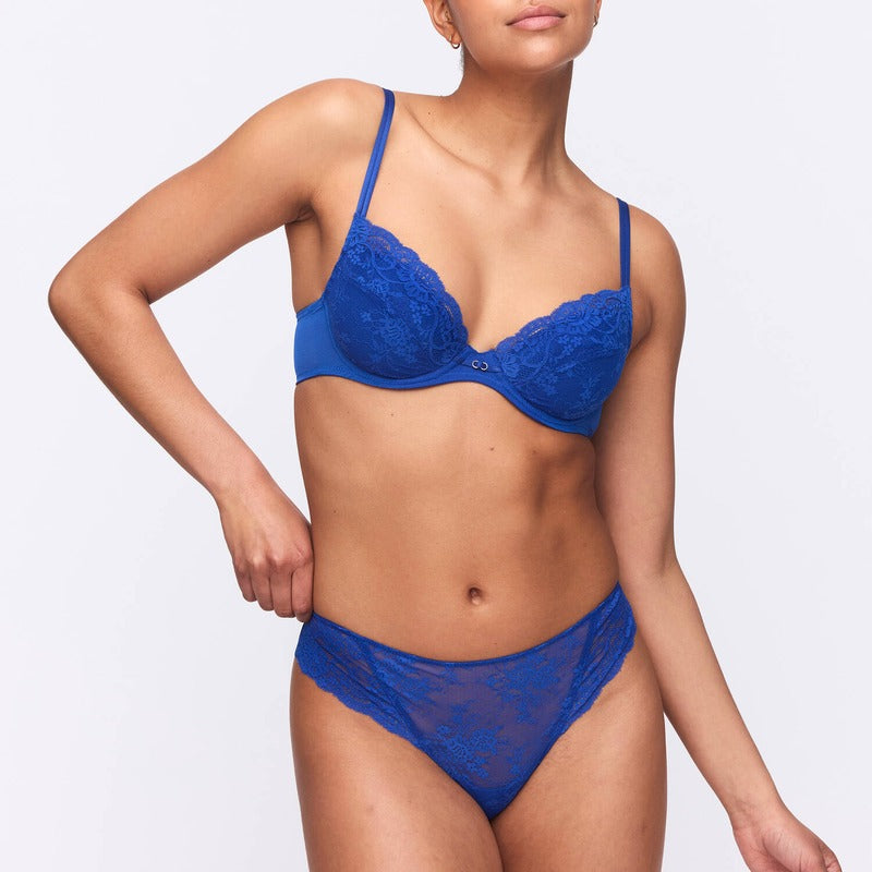 Sutiã Push-Up de Renda Melipha Blue Print