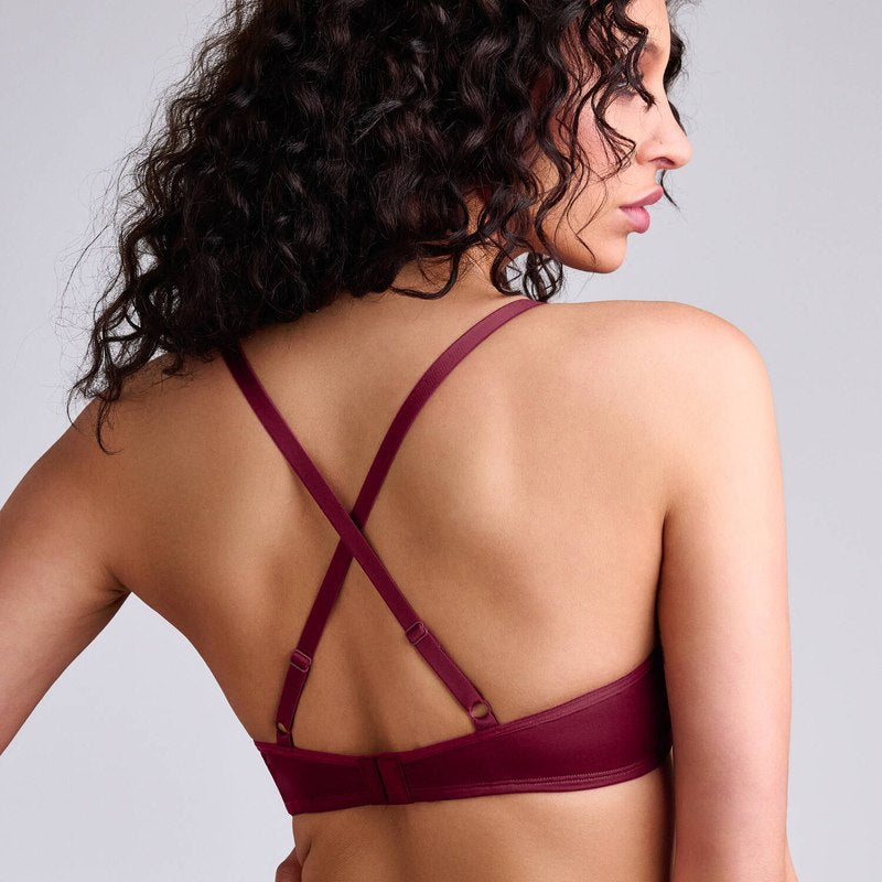 Sutiã Push-Up Carita Cabernet Red Lace
