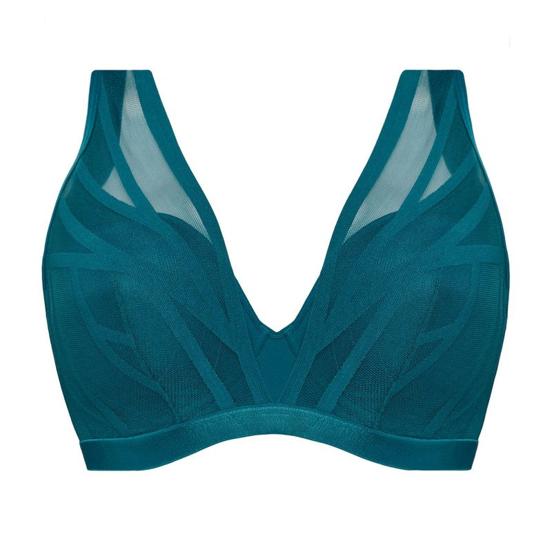 Sutiã Push-Up com bojo profundo The Illusionist Transparent Petrol