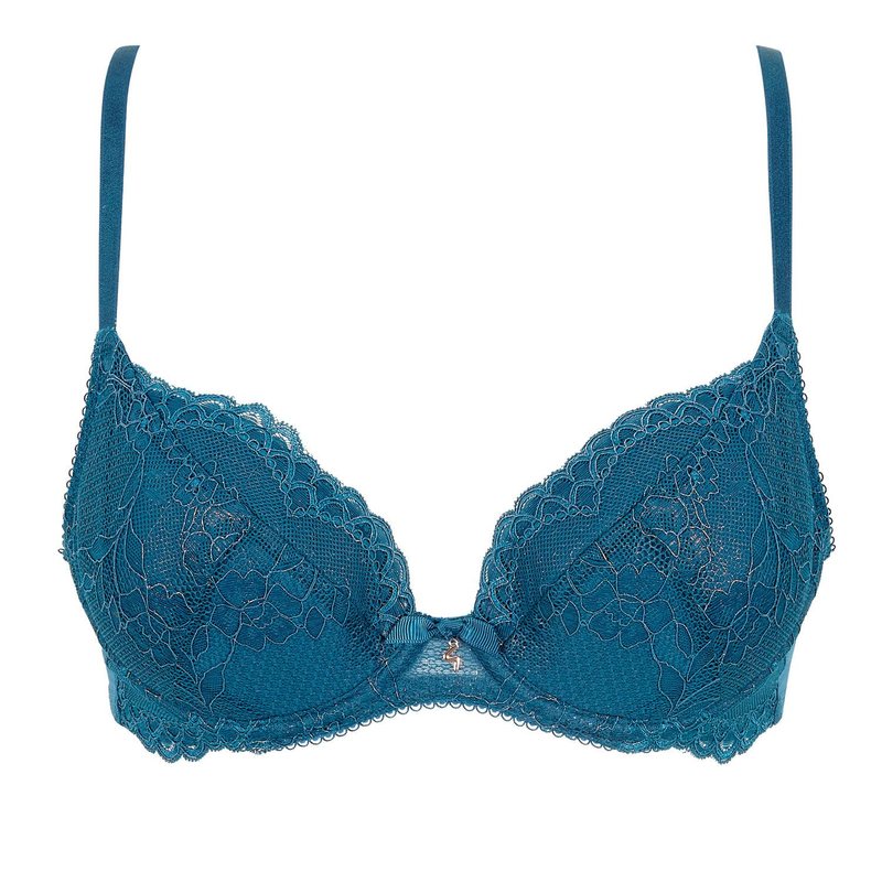 Sutiã Push-Up de Renda Superboost Lace-petróleo profundo