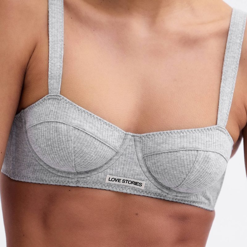 Sutiã de algodão com aro Spring Wild e Soft Grey