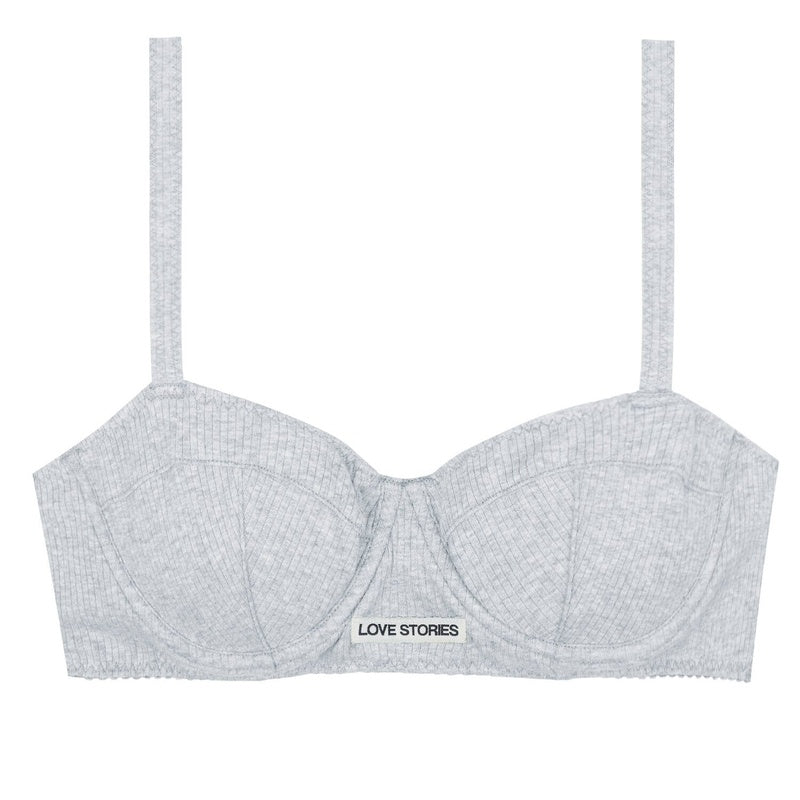 Sutiã de algodão com aro Spring Wild e Soft Grey