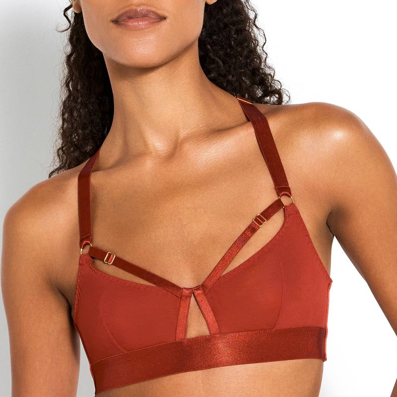 Sutiã sem fio New Signature Burnt Red