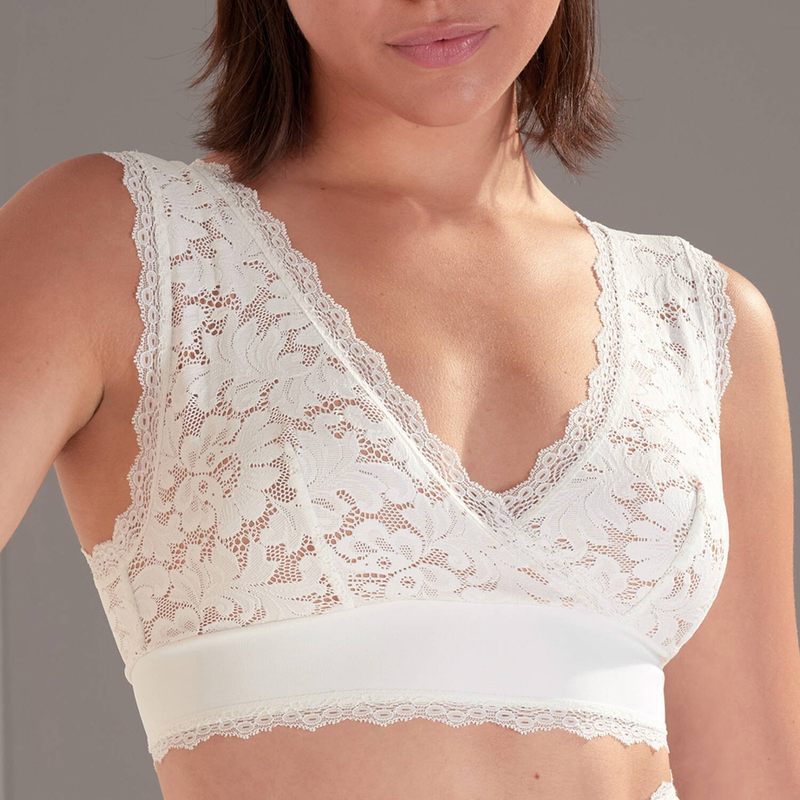 Sutiã de Renda sem fio Girby Dentelle Écume