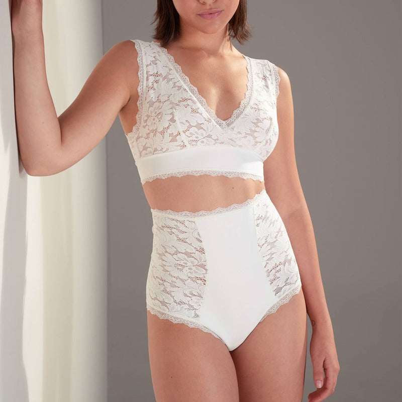 Sutiã de Renda sem fio Girby Dentelle Écume