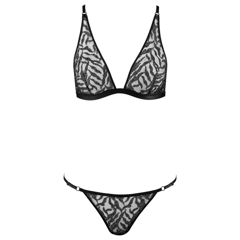 Conjunto de lingerie Moonlight Shadow Prata