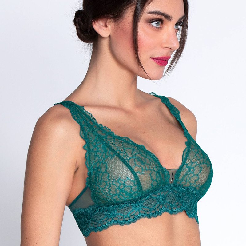 Sutiã de Renda sem fio Sublime en Dentelle Vert Princesse