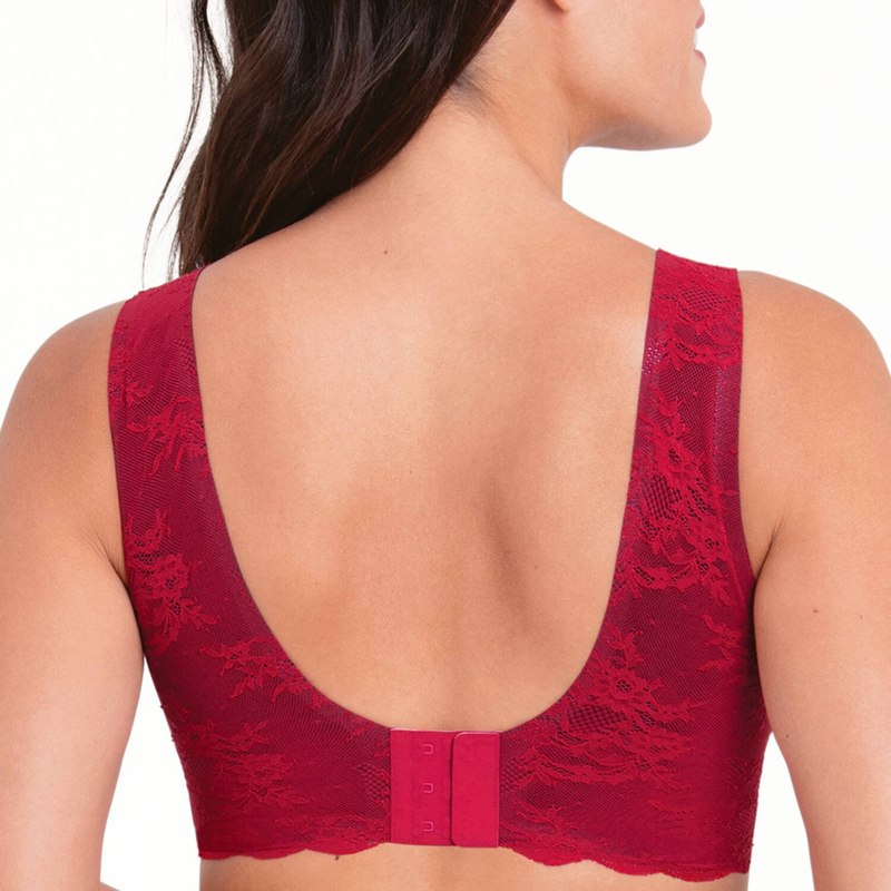 Sutiã bralette com bojo de Renda Essential Red
