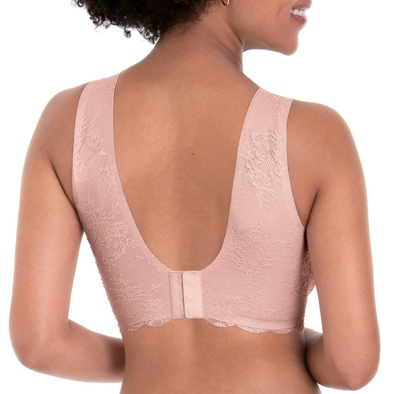 Sutiã bralette com bojo de Renda Essential Rosewood