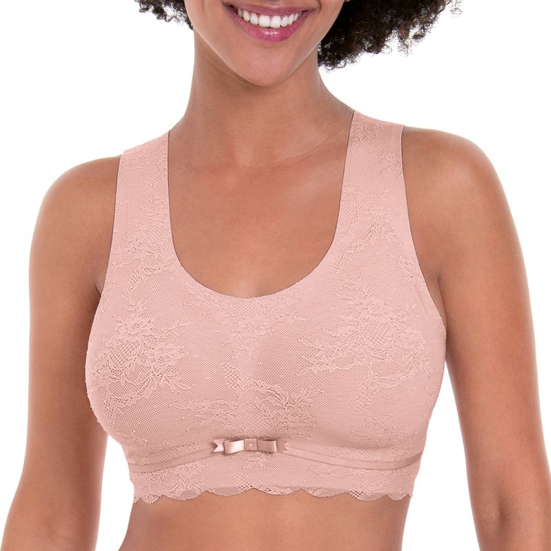 Sutiã bralette com bojo de Renda Essential Rosewood