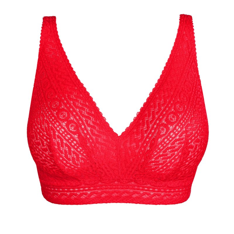 Sutiã de Renda sem fio Montara True Red