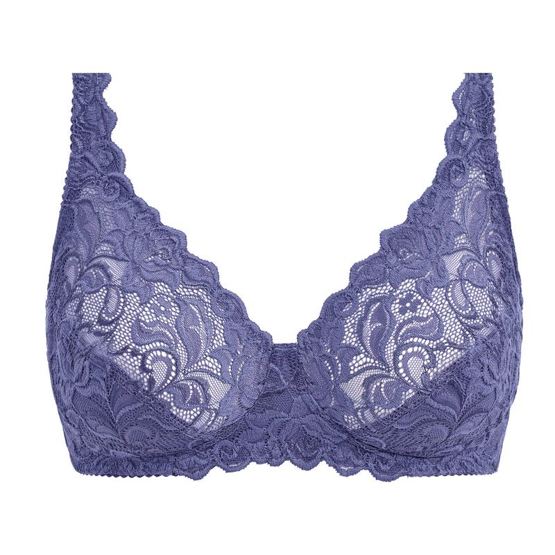Sutiã de Renda sem aro Eglantine Dark Azure
