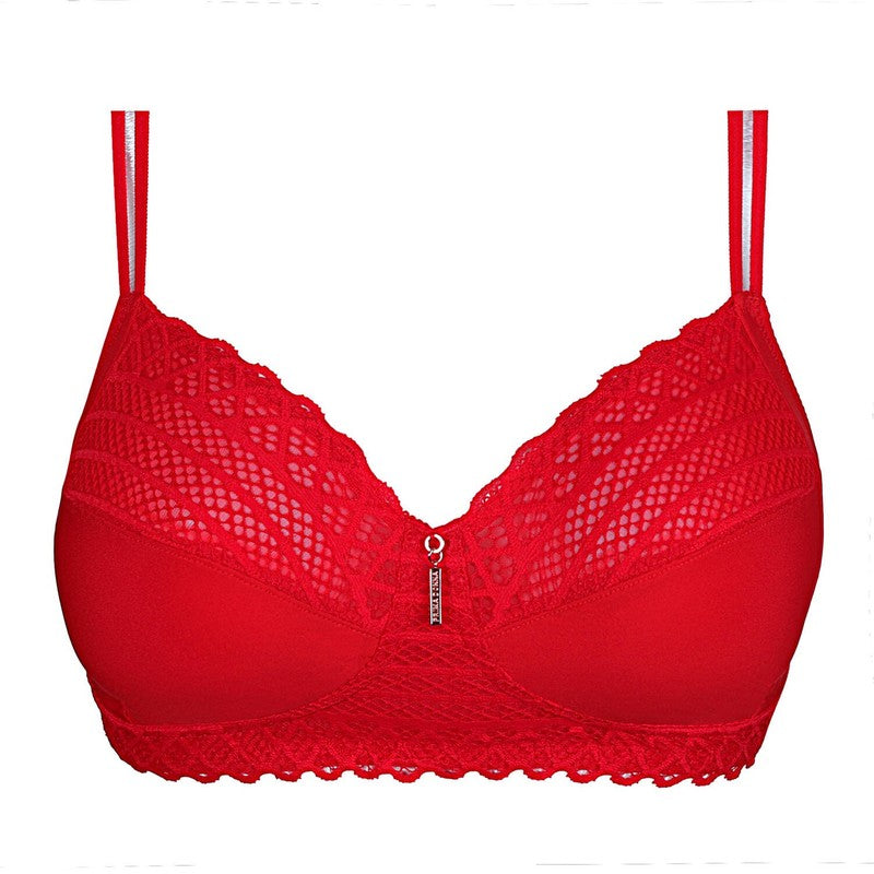 Sutiã de Renda sem fio East End True Red