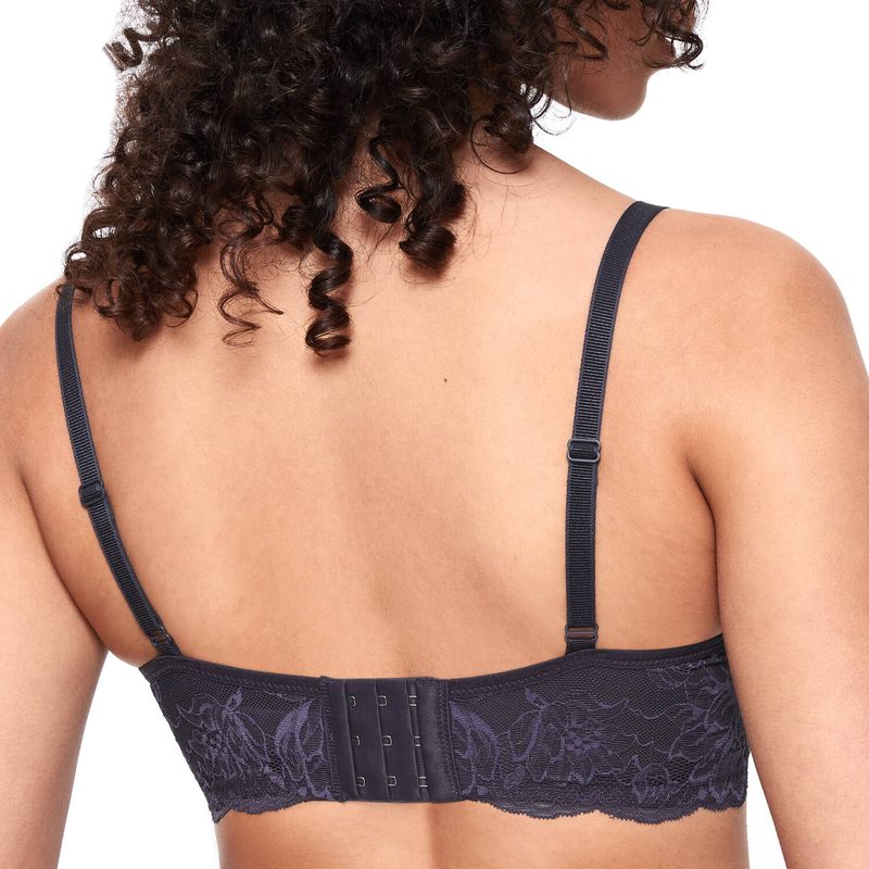 Sutiã sem fio de Renda Amourette Charm Ink Grey