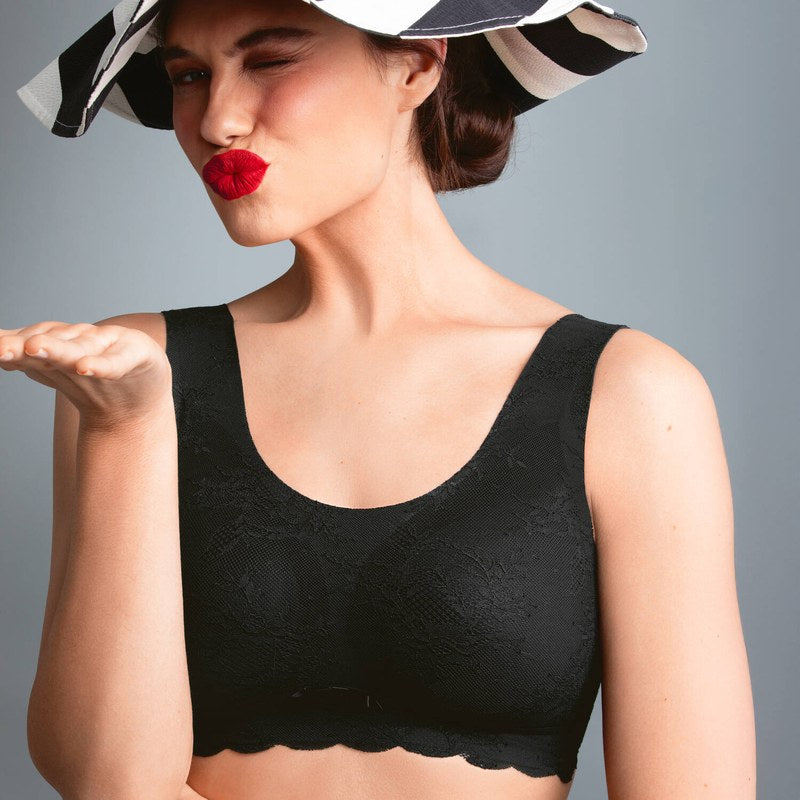 Sutiã bralette com bojo de Renda Essential
