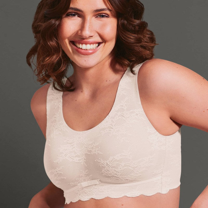 Sutiã bralette com bojo de Renda Essential Crystal
