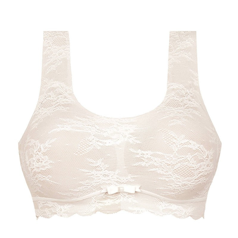 Sutiã bralette com bojo de Renda Essential Crystal