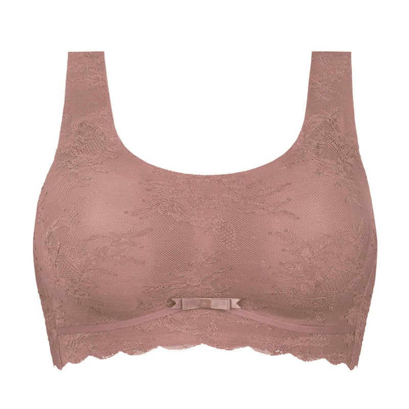 Sutiã bralette com bojo de Renda Essential Berry