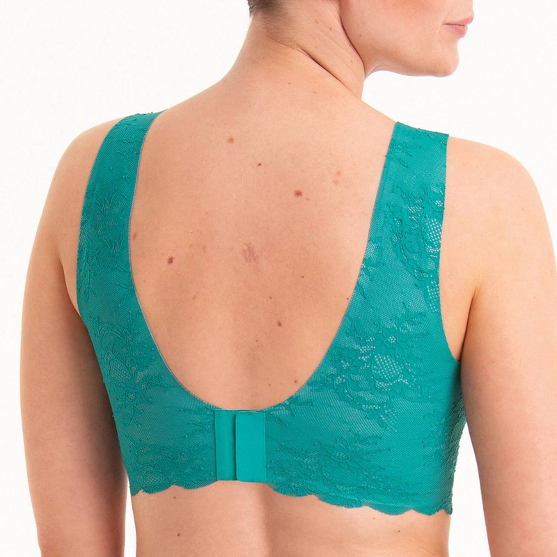 Sutiã bralette com bojo de Renda Essential Light Emerald