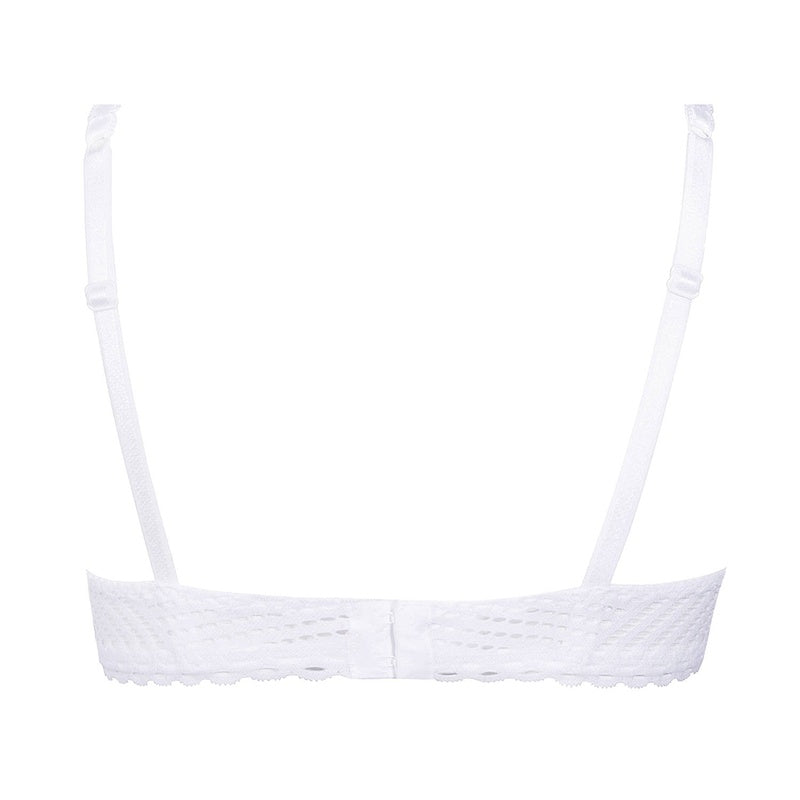 Sutiã de Renda sem fio Tressage Graphic Tressage Blanc