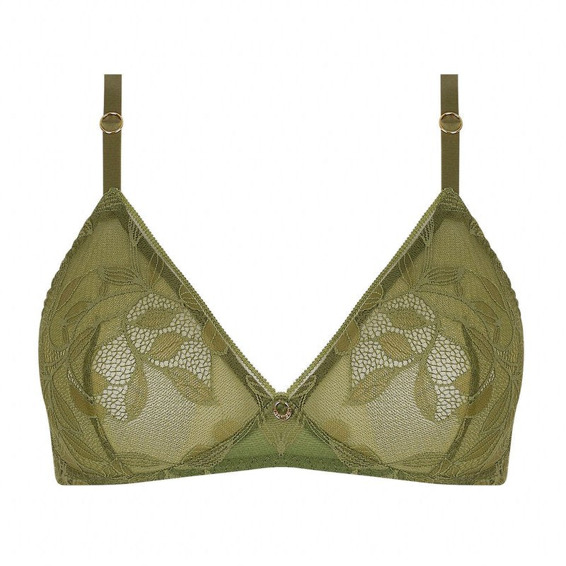 Sutiã de Renda sem fio Dentelle Rebelle Vert Mousse