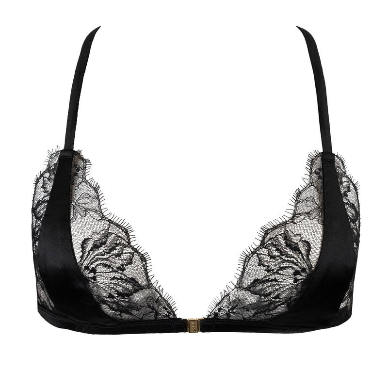 Sutiã Triangular de Seda e Renda com abertura frontal Dahlia Street