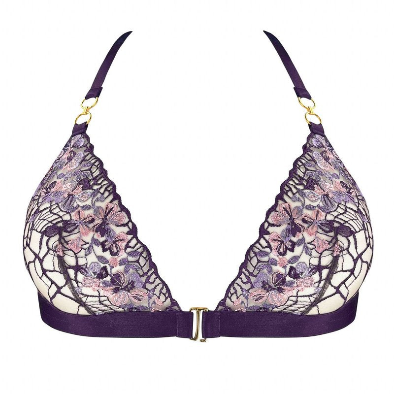 Sutiã Triângulo com abertura frontal Améla Deep Purple